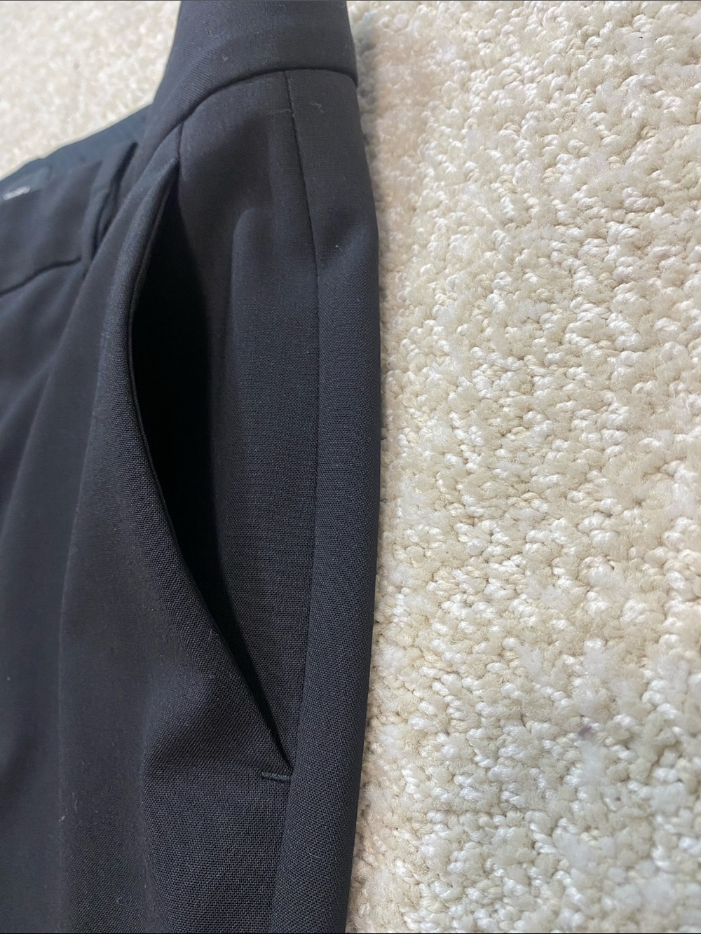 Theory Black Tailored Straight-Leg Trousers Size 6 Shell 96% Wool 4% Elastane - Picture 13 of 16